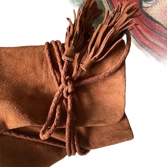 new Joie ❦ Chap Suede Braided Wrap ❦ Heeled Ankle Booties ❦ Chestnut Suede 9.5M - Picture 10 of 14